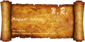 Magyar Rózsa névjegykártya